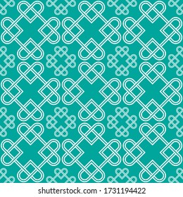 Celtic Knot seamless pattern background.
