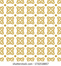 Celtic Knot seamless pattern background.