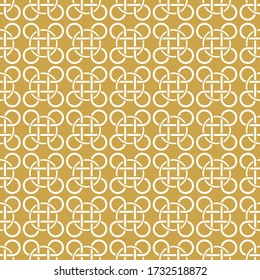 Celtic Knot seamless pattern background.