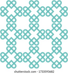 Celtic Knot seamless pattern background.