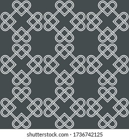 Celtic Knot seamless pattern background.
