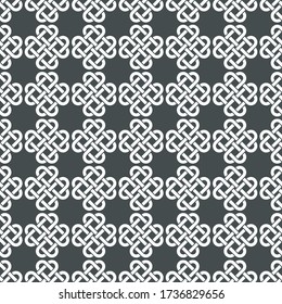 Celtic Knot seamless pattern background.