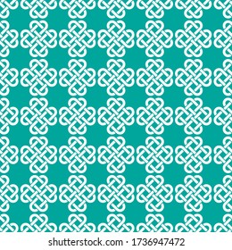 Celtic Knot seamless pattern background.