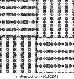 Celtic knot seamless pattern set