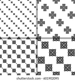 Celtic knot seamless pattern set