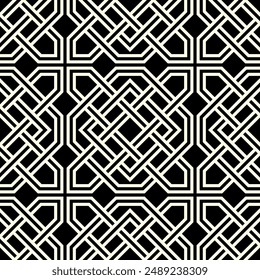 Patrones Celtic Knot Seamless. Geométrica Patrón de repetición de fondo de Arte vectorial de adorno.