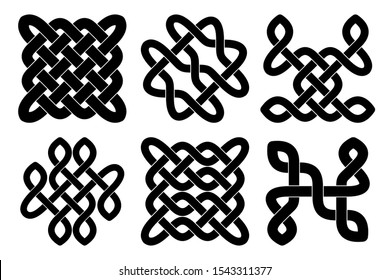 Celtic knot set. Abstract ornament. Vector illustration.