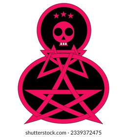 celtic knot skeleton vector and pink skull in black.