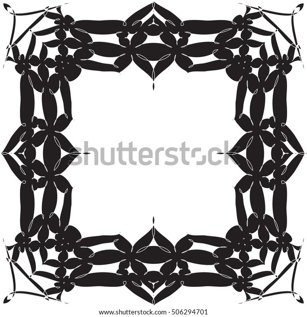 Celtic knot style\
frame border graphic element, frame or banner with copy space for\
text. Vector\
illustration.