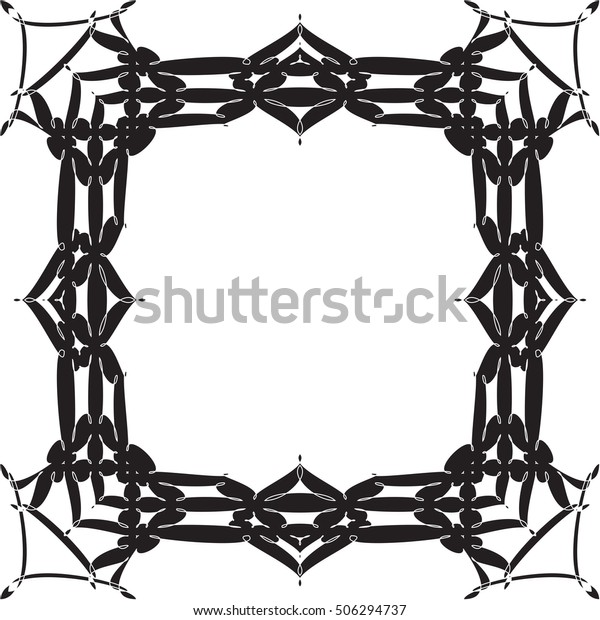 Celtic knot style\
frame border graphic element, frame or banner with copy space for\
text. Vector\
illustration.