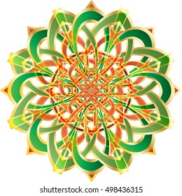 Celtic knot style vintage decorative mandala shape.