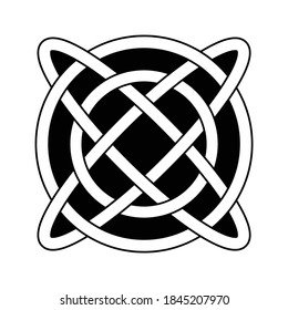 Celtic knot symbol of eternal life infinity, longevity and health, symbol of mental health (Element of Celtic Ornament) Vector illustration