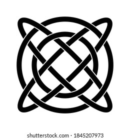 Celtic knot symbol of eternal life infinity, longevity and health, symbol of mental health (Element of Celtic Ornament) Vector illustration