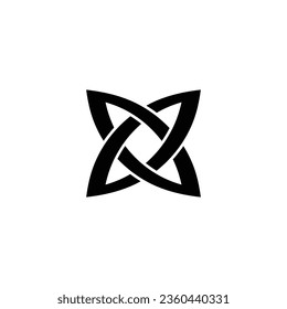 Celtic knot symbol of Insular art vector, Celtics Logo pattern, eternity sign. Isolated on white background.