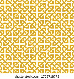Celtic Knot Symbol Muster verflochtenen Norse Knotted Seil Repeated Seamless Pattern, endlose verwebende angelsächsische Knoten Hintergrund.