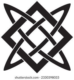 Celtic Knot tattoo black isolated vector