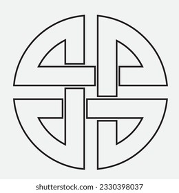 Celtic Knot tattoo black isolated vector