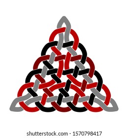 Celtic knot. Triangular ornament. Vector illustration. 