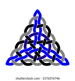 Celtic knot. Triangular ornament. Vector illustration. 