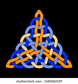 Celtic knot. Triangular ornament. Vector illustration. 