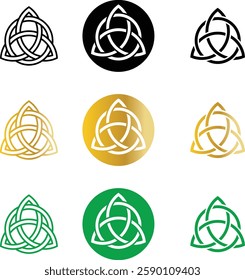 celtic knot triangular vector symbols