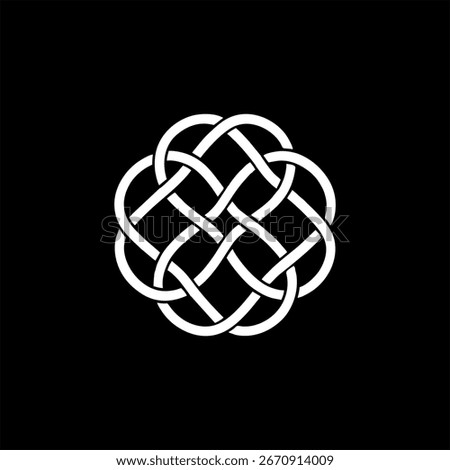 Celtic Knot Tribal Ornament Logo Vector Design Symbol Pattern Graphic Tattoo Art Abstract Icon Decorative Circle Irish Traditional Ancient Emblem Infinity Culture 