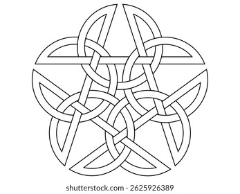 nó celta trindade infinito amor no fundo branco para tatuagem símbolo ícone da religião logotipo.