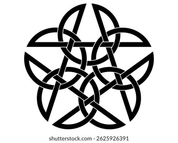 nó celta trindade infinito amor no fundo branco para tatuagem símbolo ícone da religião logotipo.