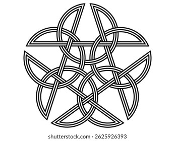nó celta trindade infinito amor no fundo branco para tatuagem símbolo ícone da religião logotipo.
