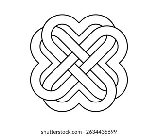 nó celta trindade infinito amor no fundo branco para tatuagem símbolo ícone da religião logotipo.