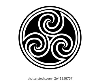 celtic knot trinity endless love on white background for tattoo symbol religion icon logo. vector illustration