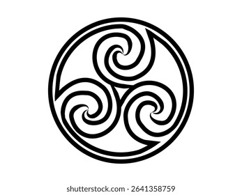 celtic knot trinity endless love on white background for tattoo symbol religion icon logo. vector illustration