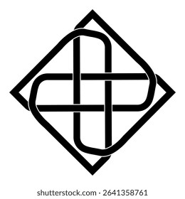 celtic knot trinity endless love on white background for tattoo symbol religion icon logo. vector illustration