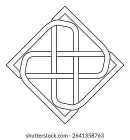 celtic knot trinity endless love on white background for tattoo symbol religion icon logo. vector illustration