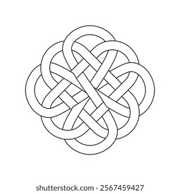 celtic knot trinity heart love endless vector on white background for tattoo symbol religion. vector illustration