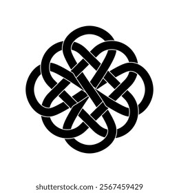 celtic knot trinity heart love endless vector on white background for tattoo symbol religion. vector illustration