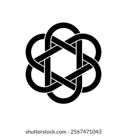 celtic knot trinity heart love endless vector on white background for tattoo symbol religion icon logo. vector illustration