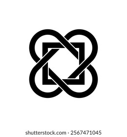 celtic knot trinity heart love endless vector on white background for tattoo symbol religion icon logo. vector illustration