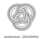 celtic knot trinity on white background for tattoo symbol religion icon logo. vector illustration