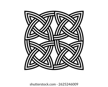 nó celta trinity no fundo branco para tatuagem símbolo ícone da religião logotipo. ilustração vetorial