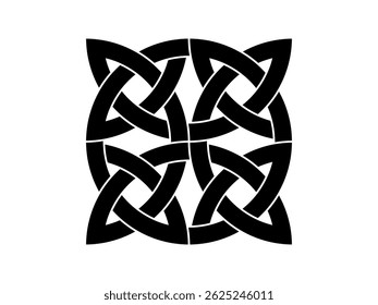 celtic knot trinity on white background for tattoo symbol religion icon logo. vector illustration