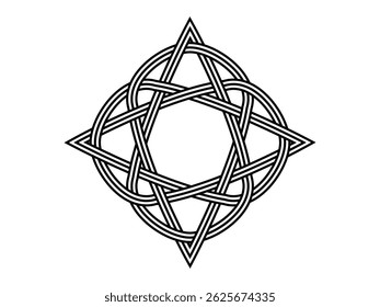 nó celta trinity no fundo branco para tatuagem símbolo ícone da religião logotipo. ilustração vetorial
