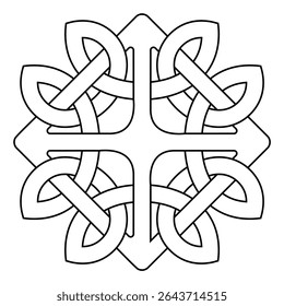 nó celta trinity no fundo branco para tatuagem símbolo ícone da religião logotipo. ilustração vetorial