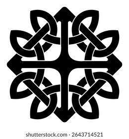 celtic knot trinity on white background for tattoo symbol religion icon logo. vector illustration