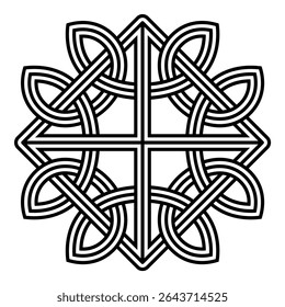 nó celta trinity no fundo branco para tatuagem símbolo ícone da religião logotipo. ilustração vetorial