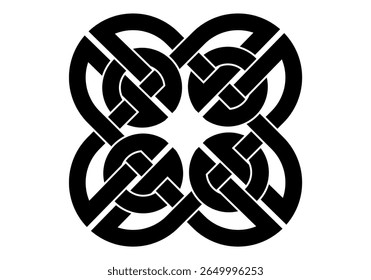celtic knot trinity on white background for tattoo symbol religion icon logo. vector illustration