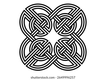 celtic knot trinity on white background for tattoo symbol religion icon logo. vector illustration