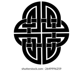 nó celta trinity no fundo branco para tatuagem símbolo ícone da religião logotipo. ilustração vetorial