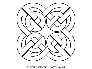nó celta trinity no fundo branco para tatuagem símbolo ícone da religião logotipo. ilustração vetorial
