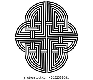 nó celta trinity no fundo branco para tatuagem símbolo ícone da religião logotipo. ilustração vetorial